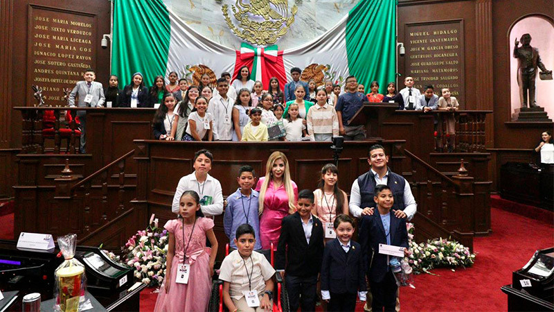 La voz de la niñez retumba en congreso michoacano, piden un Estado más incluyente: Ivonne Pantoja 