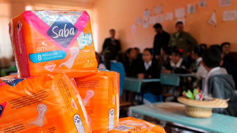 Seimujer, comprometida en garantizar Menstruación Digna a estudiantes en Michoacán