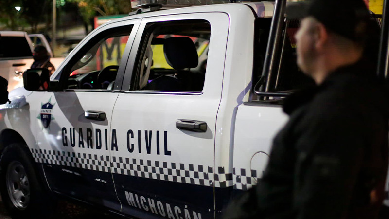 Firmes acciones de la Guardia Civil en la capital michoacana para prevenir el delito