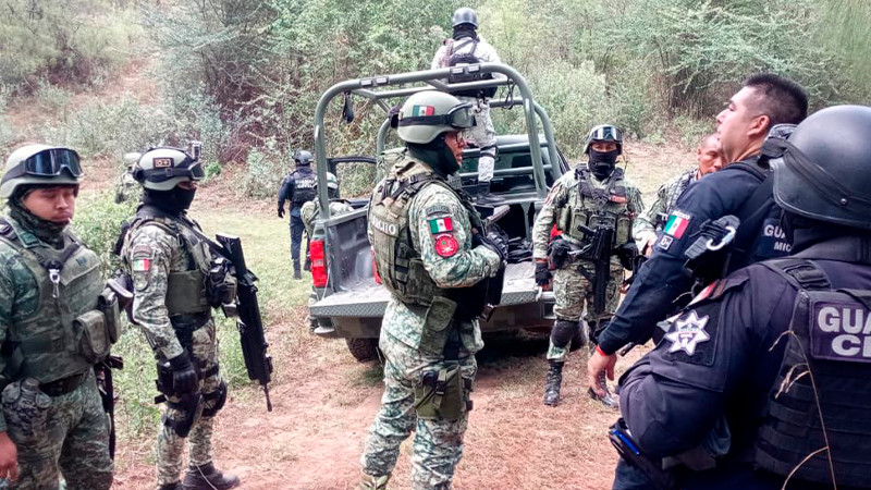 SSP Michoacán y Sedena aseguran un kilogramo de mentanfetamina y un arma larga en Zinapécuaro, Michoacán 