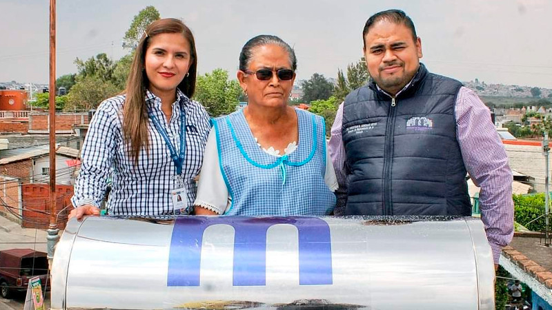 Familias reciben calentadores solares por parte del Gobierno de Morelia
