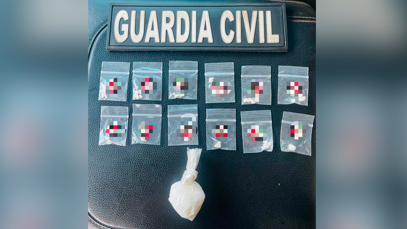 GC asegura 9 personas y 48 envoltorios con droga, en 4 municipios de Michoacán