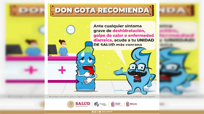 Salud Michoacán llama a mantener hidratados a menores de edad ante altas temperaturas