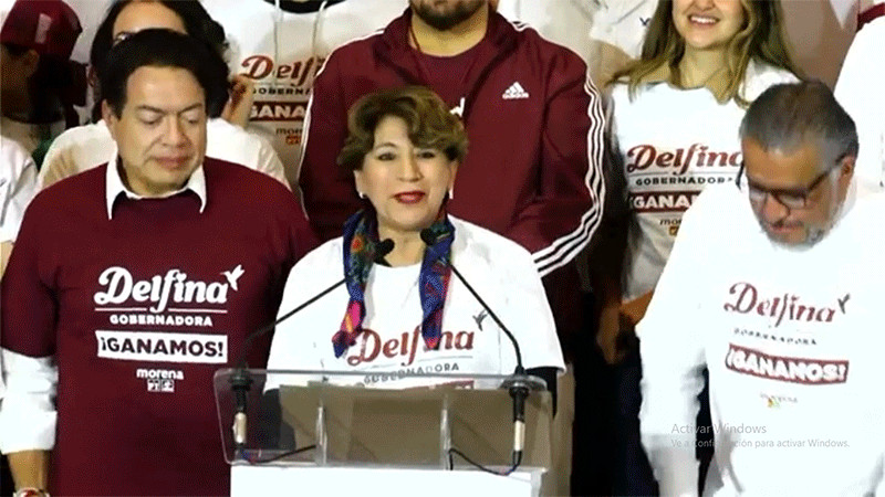 Conteo rápido da triunfo a Delfina Gómez en gubernatura de Edomex 