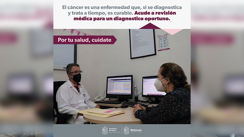 Cáncer de ovario es altamente curable con un diagnóstico temprano: Salud Michoacán 