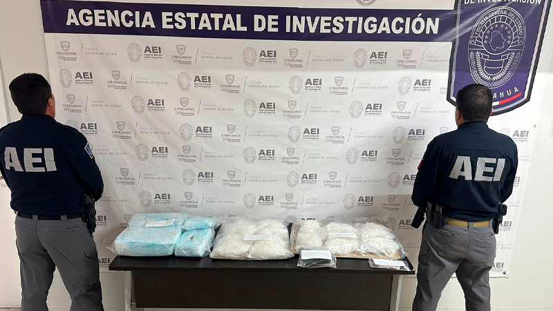Decomisan más de 18 kilos de fentanilo y otras drogas sintéticas en Chihuahua, hay un detenido