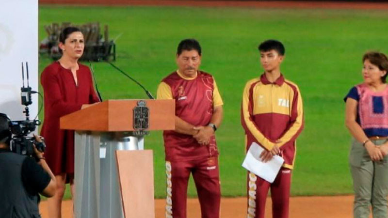 En medio de polémicas, Ana Gabriela Guevara inaugura Nacionales CONADE 2023 en Tabasco 