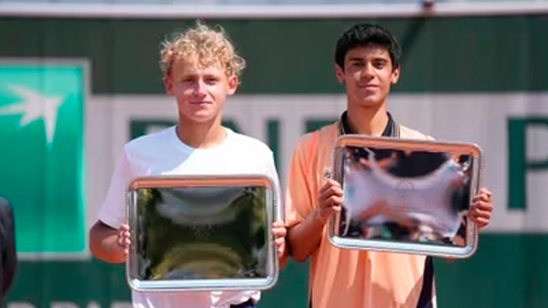 Tenista mexicano Rodrigo Pacheco gana título de dobles junior en Roland Garros  
