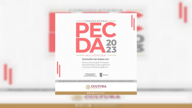 Por cerrar, convocatoria PECDA para artistas de Michoacán 