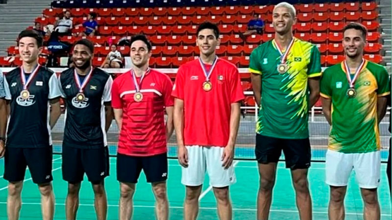 Selección mexicano cosecha tres preseas en Abierto de Bádminton 