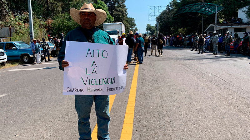 Exigen comunidades Purhépechas freno a la inseguridad 
