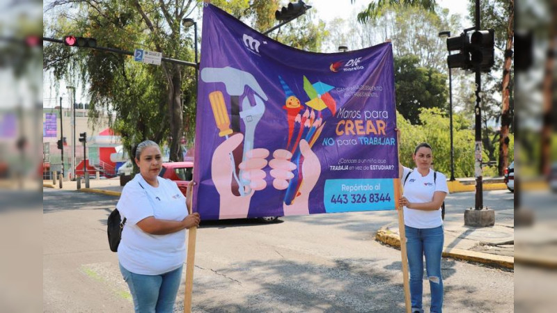 DIF Morelia arranca Semana de Prevención y Desaliento del Trabajo Infantil