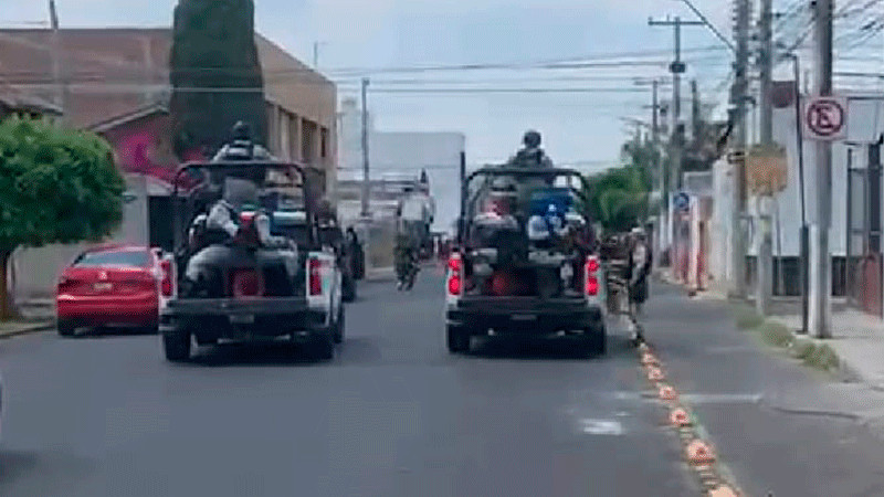 Buscan a sujetos armados que agredieron a mano armada a elementos municipales en Celaya, Guanajuato 