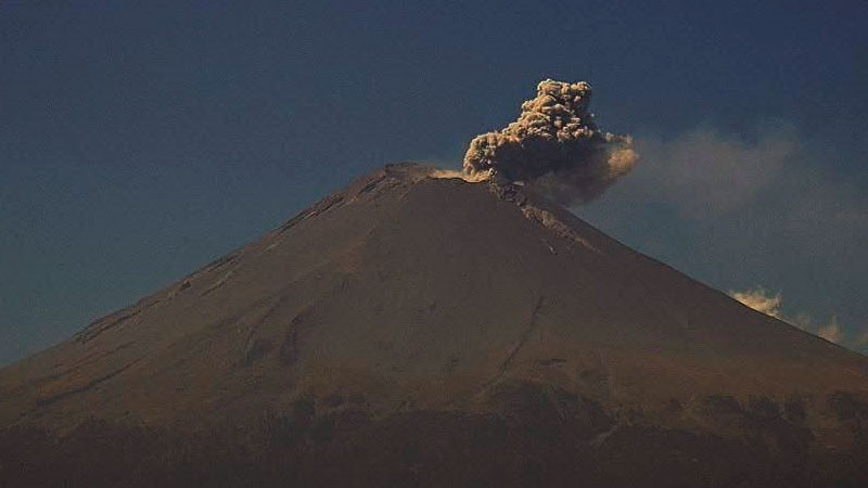 Popocatépetl registra sismo volcanotectónico y 4 horas de tremor 