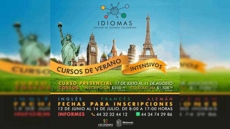 Invita Ceconexpo al curso de verano 2023, en su Centro de Idiomas 