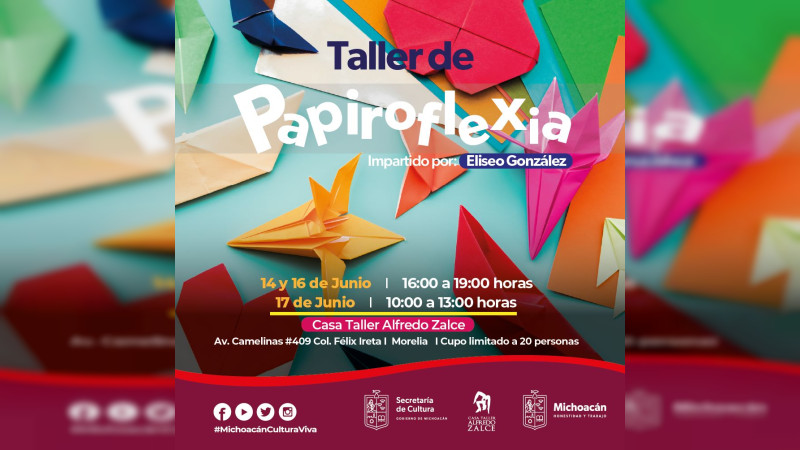 Abre Secum taller de origami, en la Casa Taller Alfredo Zalce 