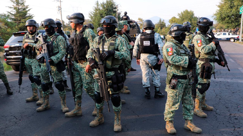 SSP, Sedena y Guardia Nacional garantizan libre tránsito en Uruapan