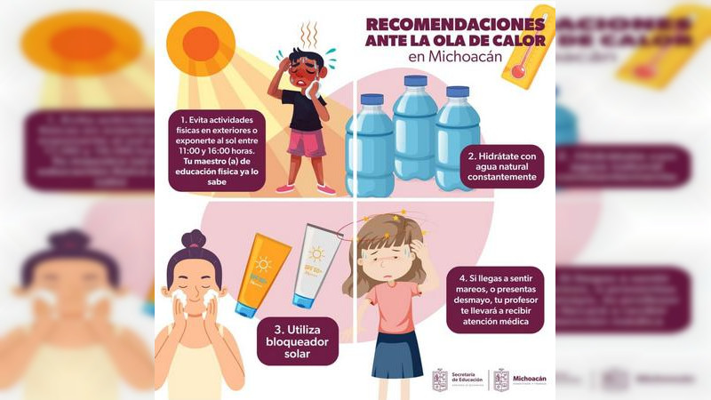 Exhorta SEE a escuelas a aplicar medidas preventivas ante ola de calor 