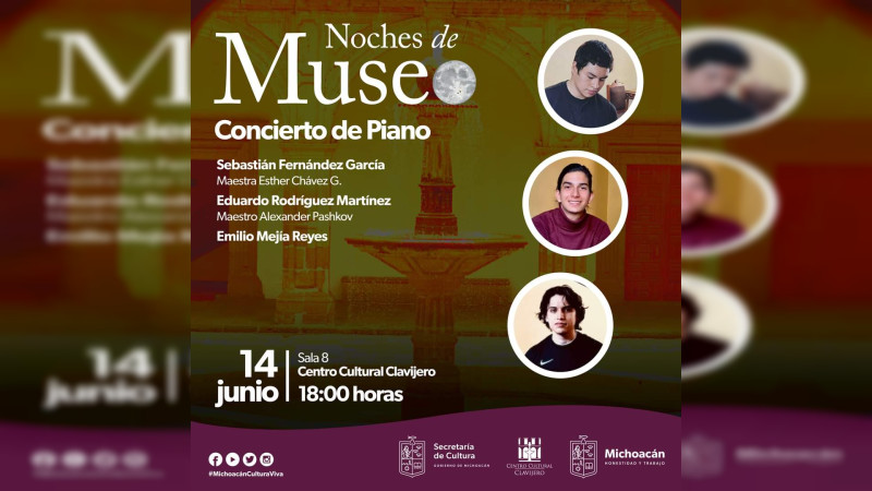 Anuncia Secum concierto de piano, en el Clavijero 