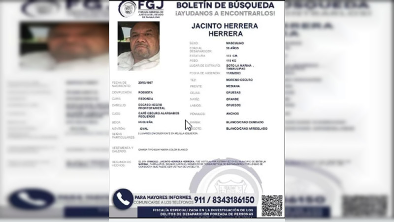 Reportan desaparecido al ex candidato a alcalde de Soto la Marina, Tamaulipas 
