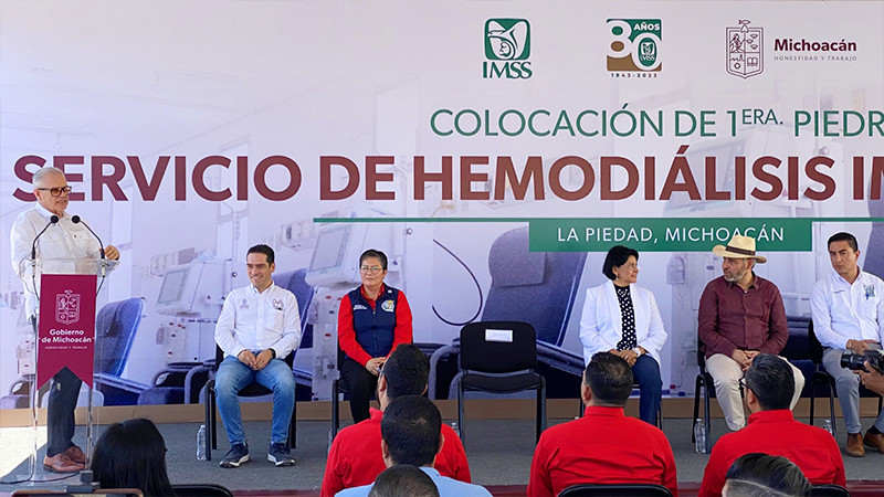 Inicia IMSS Michoacán construcción de unidad de hemodiálisis en La Piedad