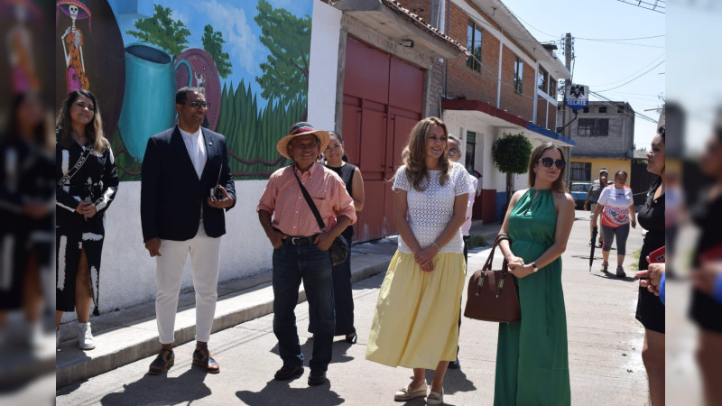 SeCultura Morelia inaugura mural en la tenencia de Capula