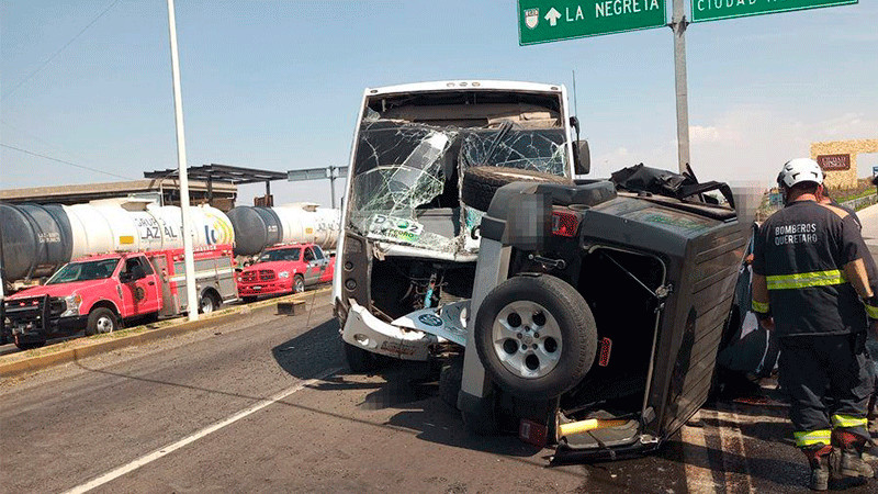Brutal choque en el Norponiente de Querétaro 