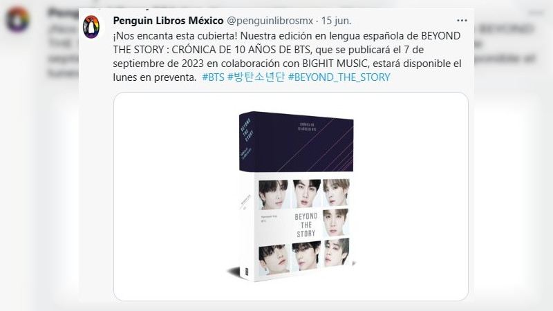 BTS anuncia lanzamiento de su libro “Beyond the story-10 years records of BTS”