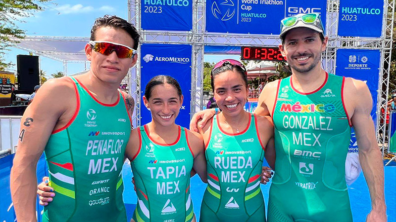 México cierra la Copa Mundial de Triatlón con medalla de plata en relevos mixtos 