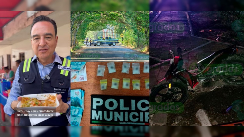 Alcalde de Zamora, más ocupado por grabarse en los “taquitos suaves” que por ejecuciones, adicciones y accidentes viales 