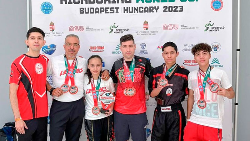 México obtiene seis medallas en Abierto Húngaro de Kickboxing 
