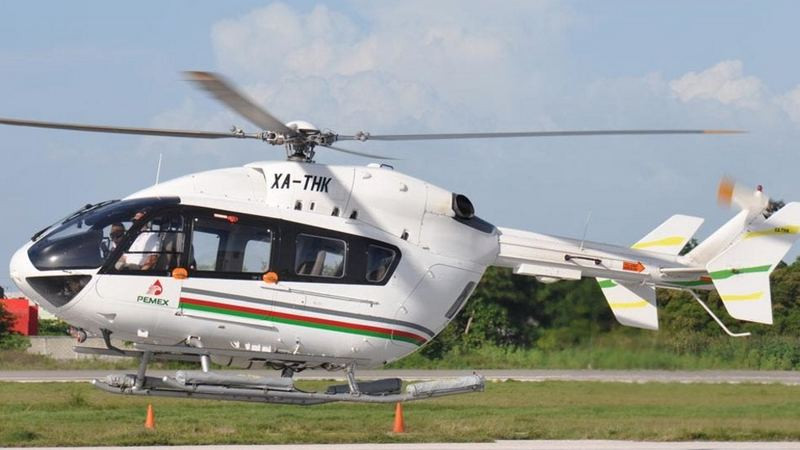 Cae al mar helicóptero de Pemex en Campeche; hay 2 desaparecidos 