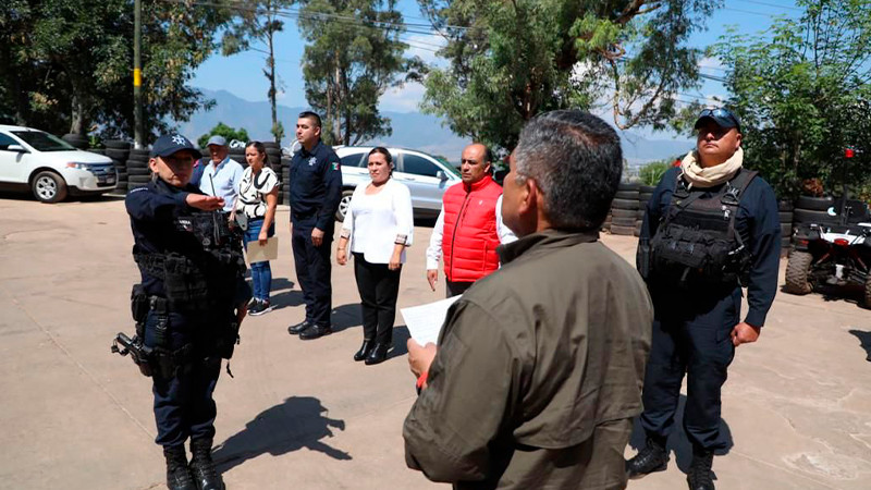 Toma protesta Ortega Reyes a directores y subdirectores de policía en Irimbo y Maravatío, Michoacán