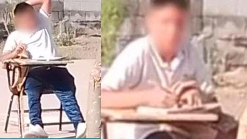 Maestro en Durango castiga a alumno y lo deja bajo los rayos del sol  