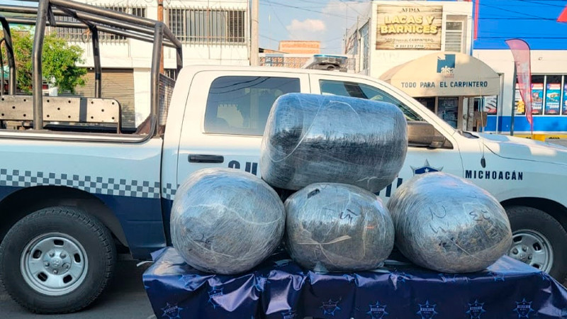 En Jacona, Guardia Civil detiene a masculino con más de 80 kilos de droga 