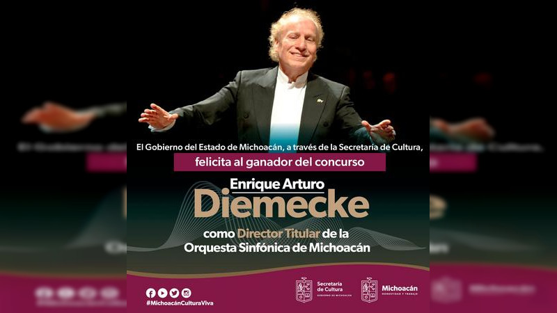 Enrique Diemecke, nuevo director de la OSIDEM: Secum 