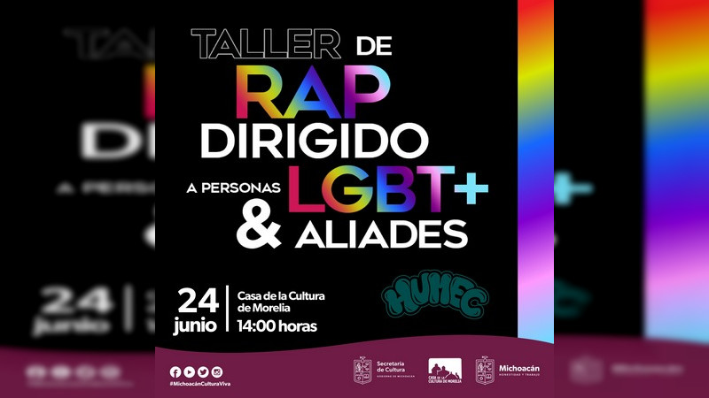 Anuncia Secum fin de semana de talleres y presentaciones de hip hop LGBTTTIQ+