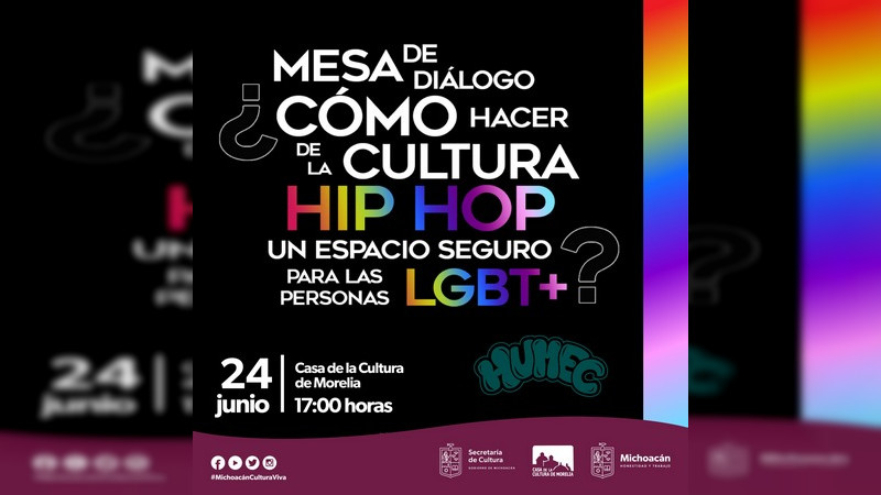 Anuncia Secum fin de semana de talleres y presentaciones de hip hop LGBTTTIQ+