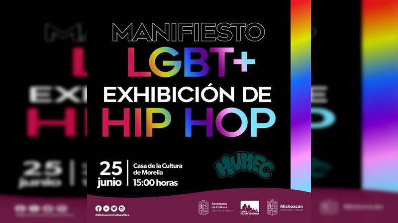 Anuncia Secum fin de semana de talleres y presentaciones de hip hop LGBTTTIQ+