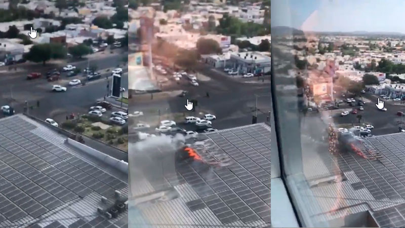 Paneles solares arden en llamas; se registra incendio en agencia Hyundai en Hermosillo, Sonora 
