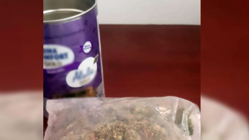 Aseguran paquetes con marihuana ocultos en lata de leche en polvo en Sinaloa 