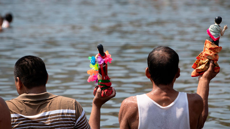 La Muuchatena, sitio sagrado epicentro de la fiesta de los sanjuanitos, en honor a san Juan Bautista 