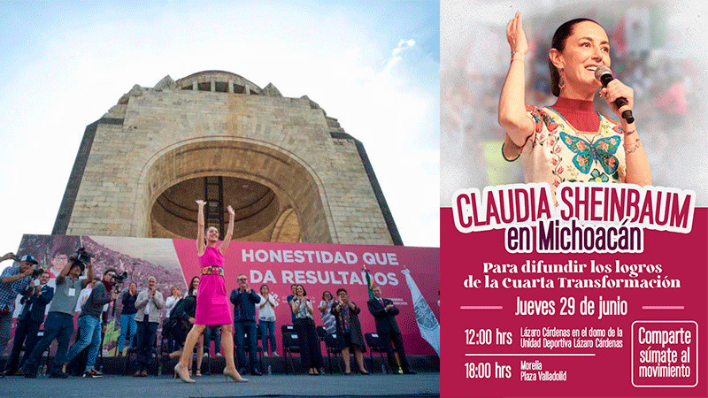 Claudia Sheinbaum visitará Michoacán este jueves 