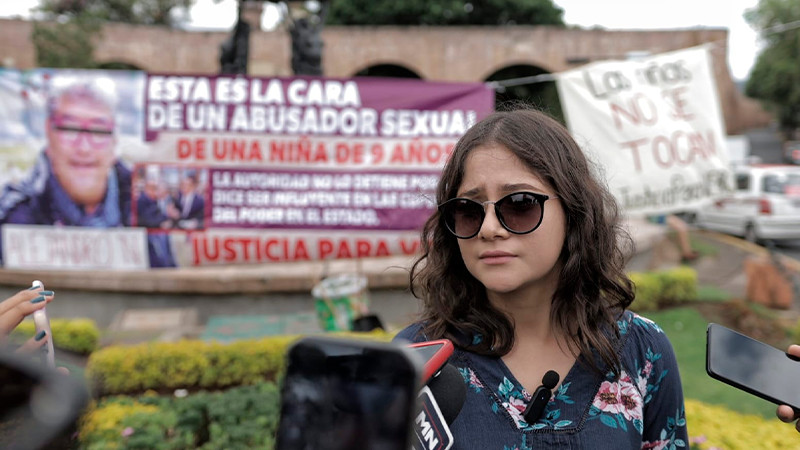 Desde la Antimonumenta en Las Tarascas, Verónica pide castigo para su violador 