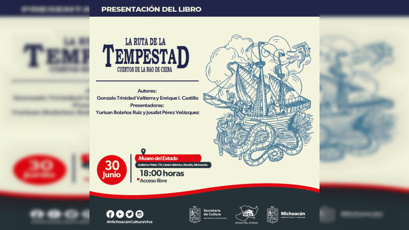 Anuncia Secum presentación de libro sobre La Nao de China y la Conquista del Oriente 