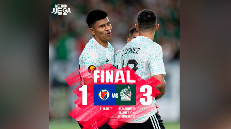 Selección Mexicana cumple; vence a Haití y avanza a fase de eliminación directa de la Copa Oro  