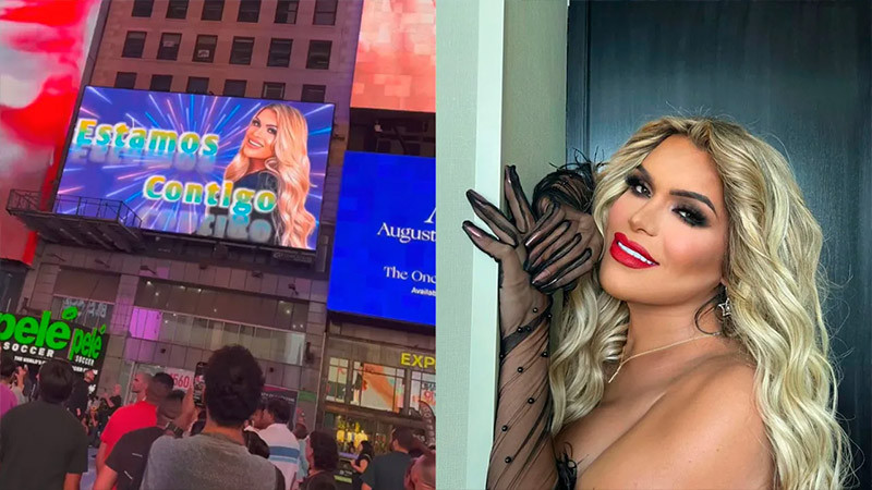 Wendy Guevara se apodera de Nueva York; Transmiten su imagen en el Times Square 