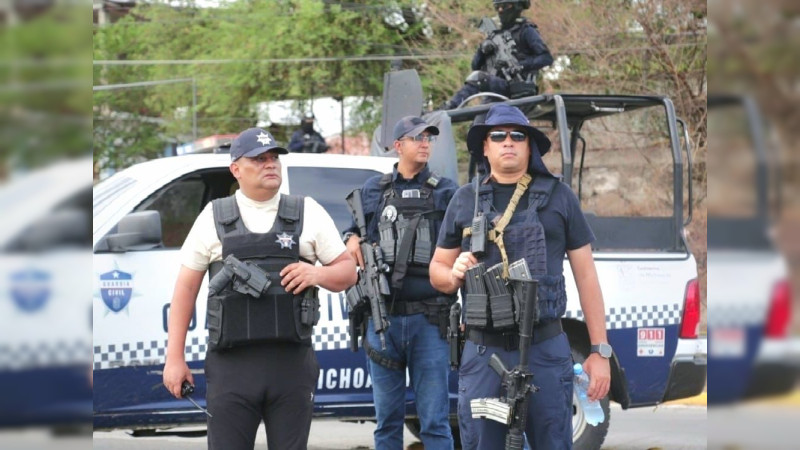 En Apatzingán también se fortalece el esquema de seguridad implementado en la Tierra Caliente