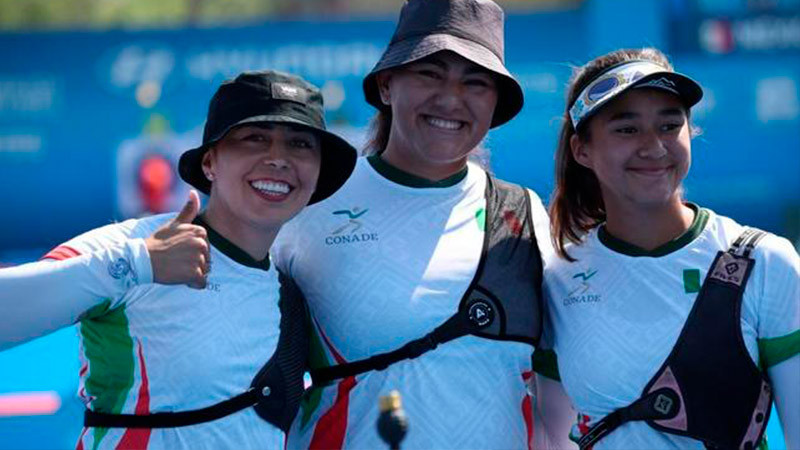 Ale Valencia, Aída Román y Ángela Ruiz logran el oro en Tiro con Arco de los Juegos Centroamericanos 