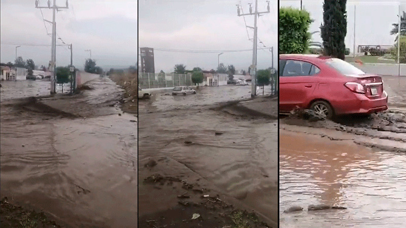 Lluvia provoca desbordamiento del canal Maravillas, en Chalco 